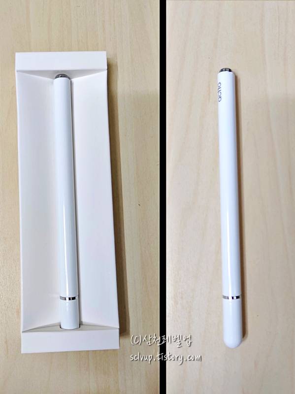 엑토 스마트폰 원판팁 정전식 터치펜 PEN-04 라인 스타일러스 박스 개봉 모습