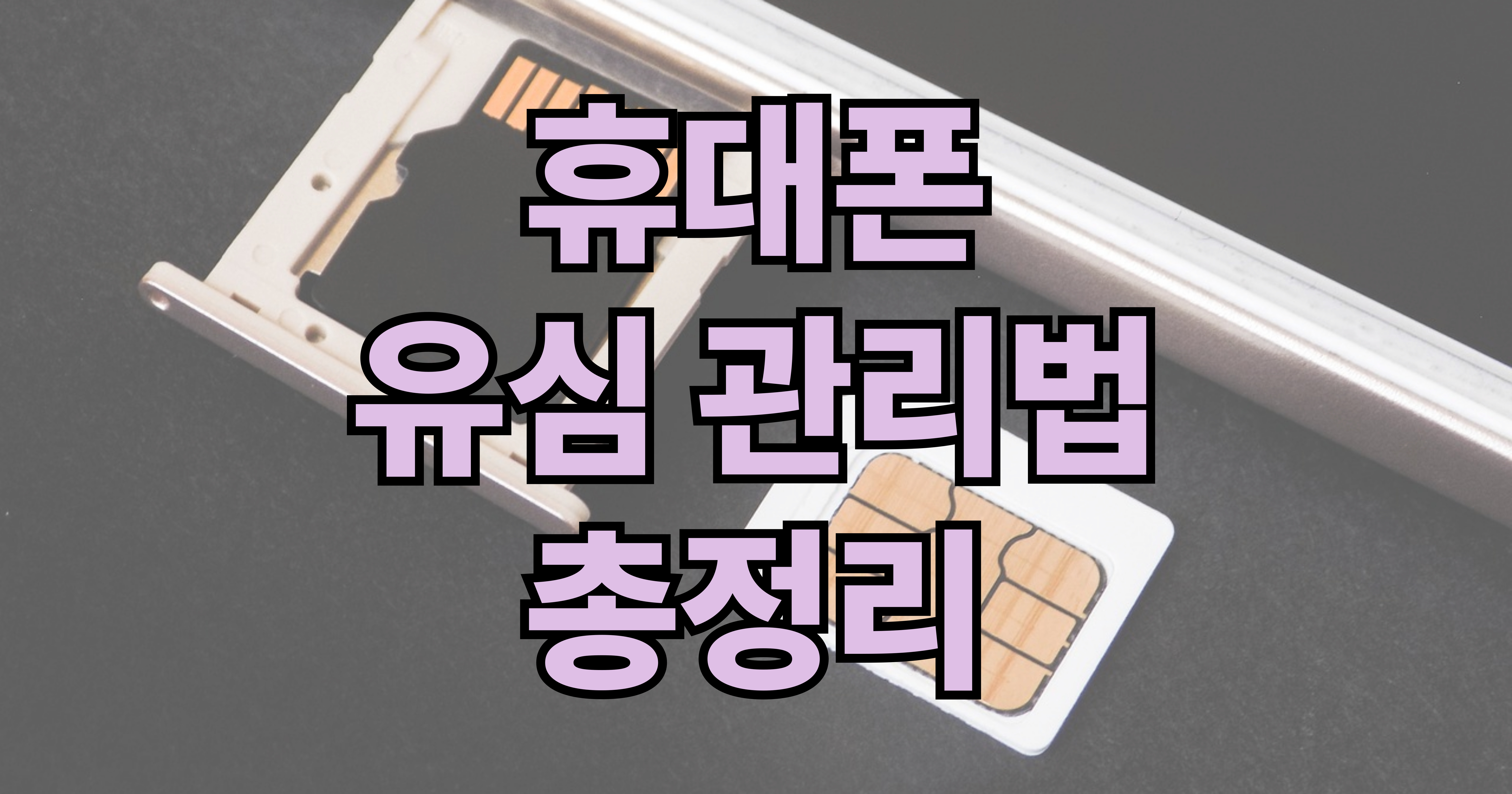 휴대폰 유심관리법 총정리