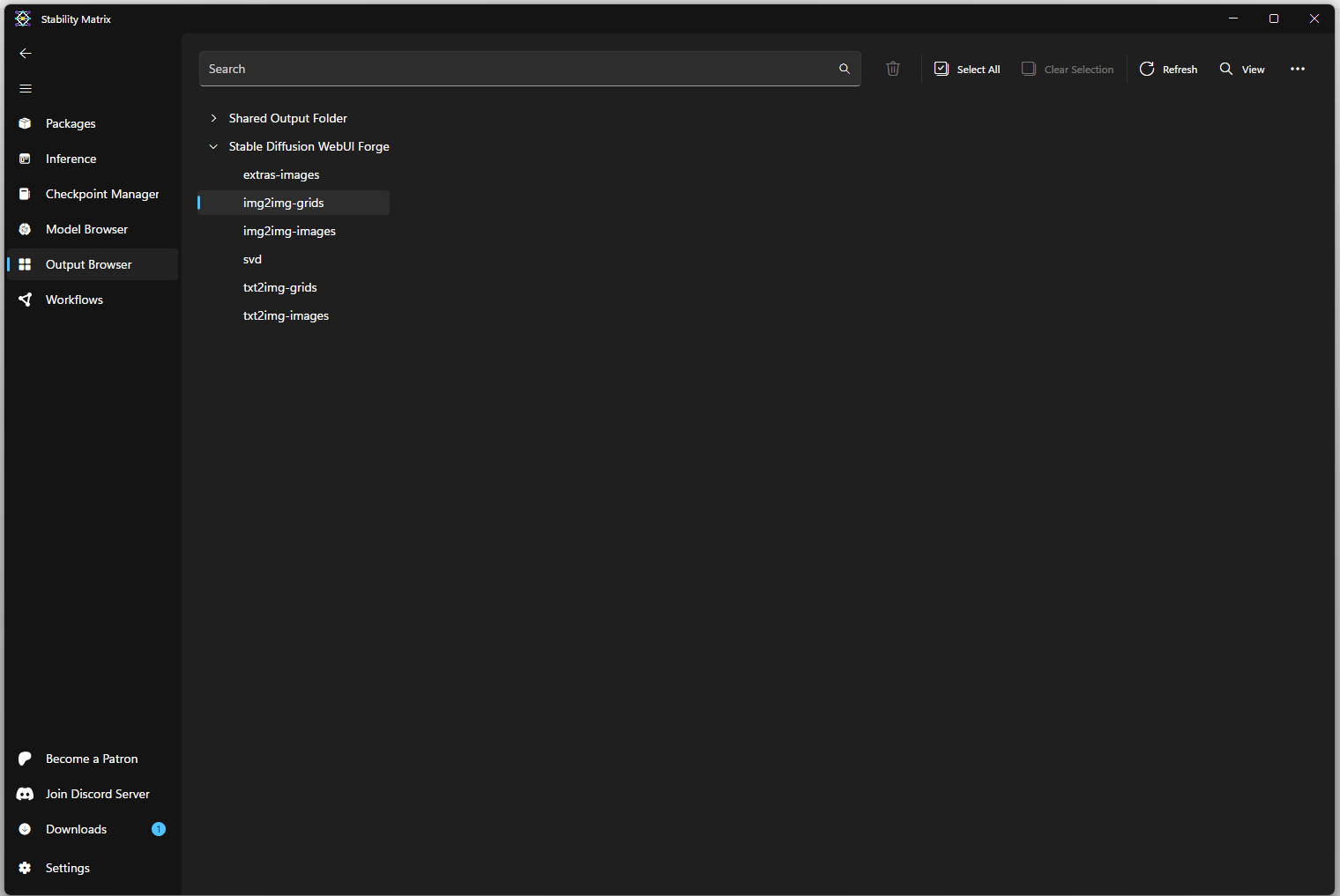Output Browser