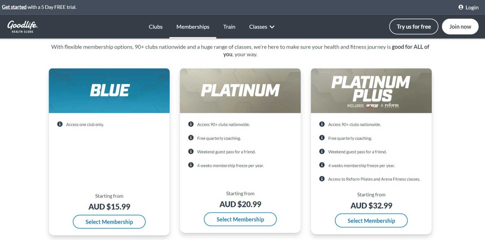 오스트레일리아 굿 라이프 멤버십 ,  가입하기  등록 가격