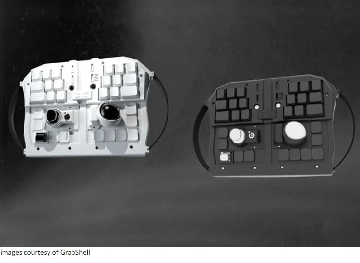  트랜스포머 같은 키보드 VIDEO: Transformable winged keyboard 'grabshell' folds into a game-ready controller