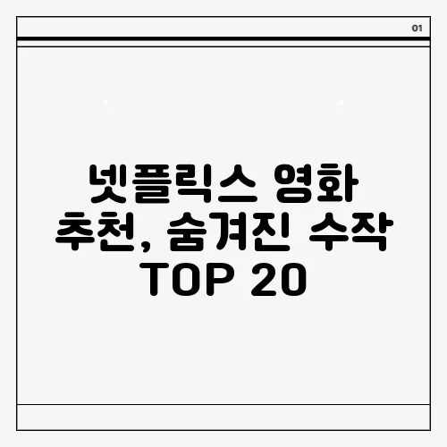 넷플릭스 영화 추천, 숨겨진 수작 TOP 20