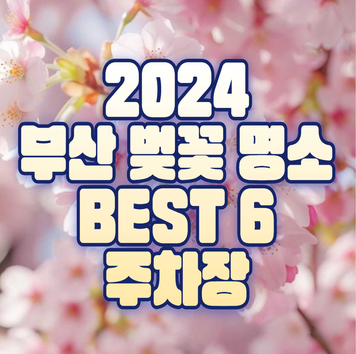 2024 부산 벚꽃 명소 BEST 6 주차장