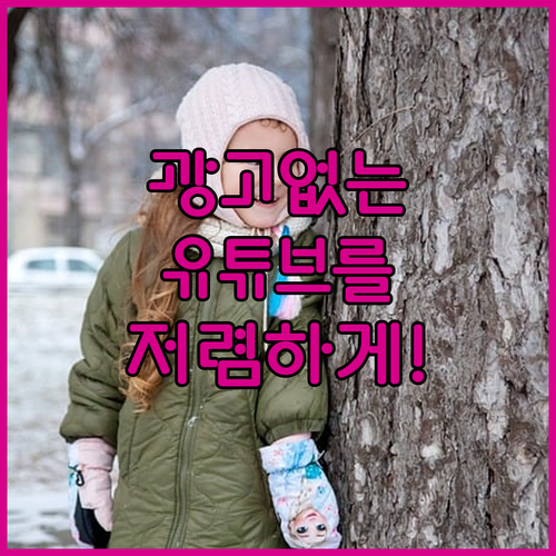 광고 없는 유튜브, 저렴하게 보는 방