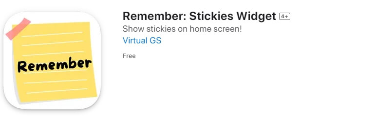 Remember: Stickies Widget