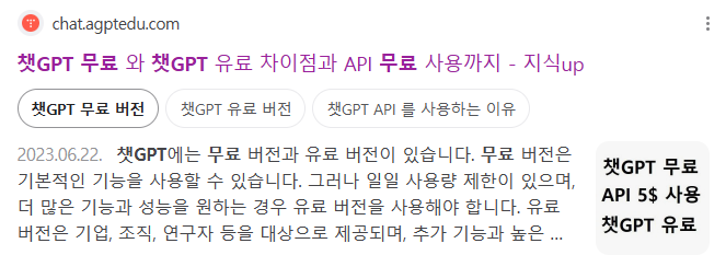 챗GPT 무료 와 챗GPT 유료 차이점과 API 무료 사용까지