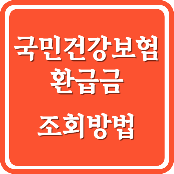 국민건강보험금 환급금 조회방법