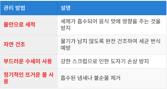 내구성 유지 관리 팁