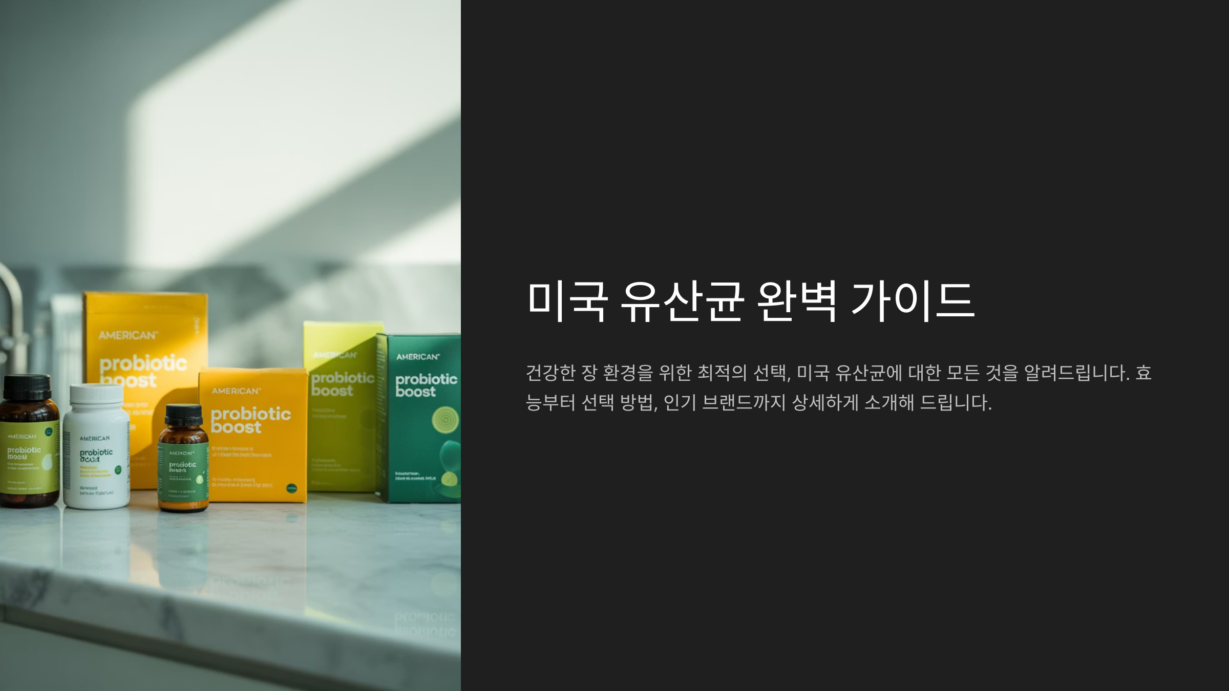 미국 유산균 완벽 가이드