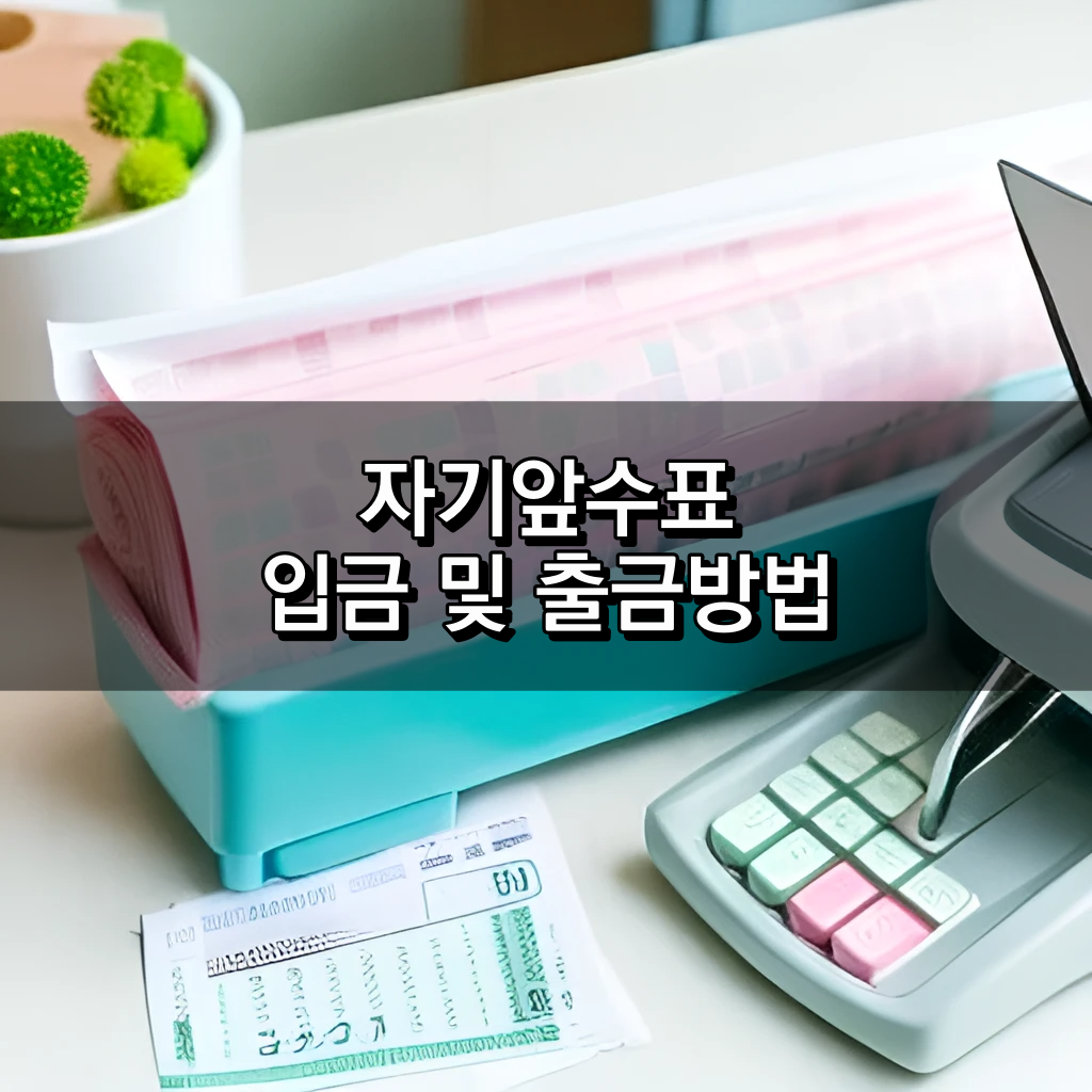 자기앞수표 입금 및 출금방법