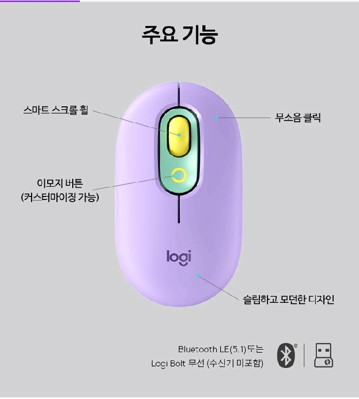 로지텍 팝마우스 주요기능