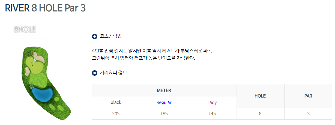 샤인빌파크 컨트리클럽 리버코스 8