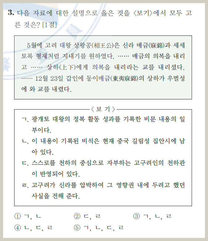 한국사 기출문제] 역대 삼국시대 고급/1급 기출문제 정답과 해설 모음