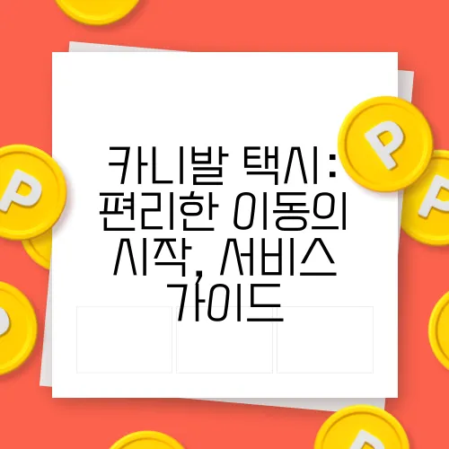 카니발 택시: 편리한 이동의 시작, 서비스 가이드