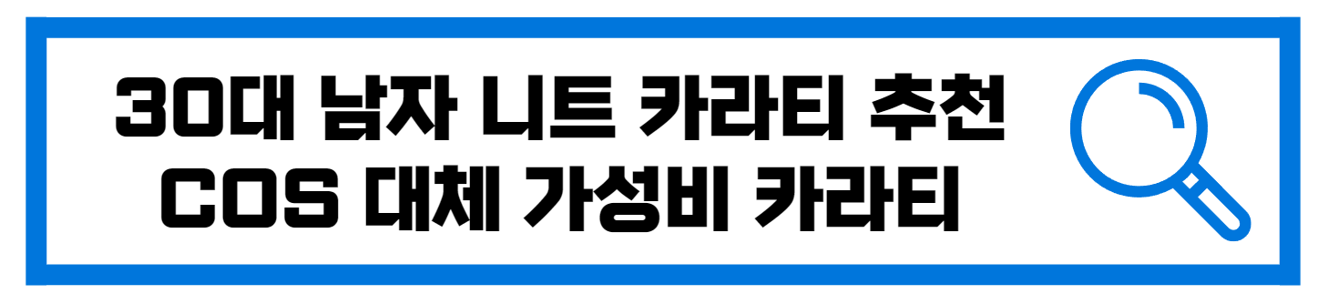  30대 니트 카라티 추천 COS 대체 가성비 EDITON