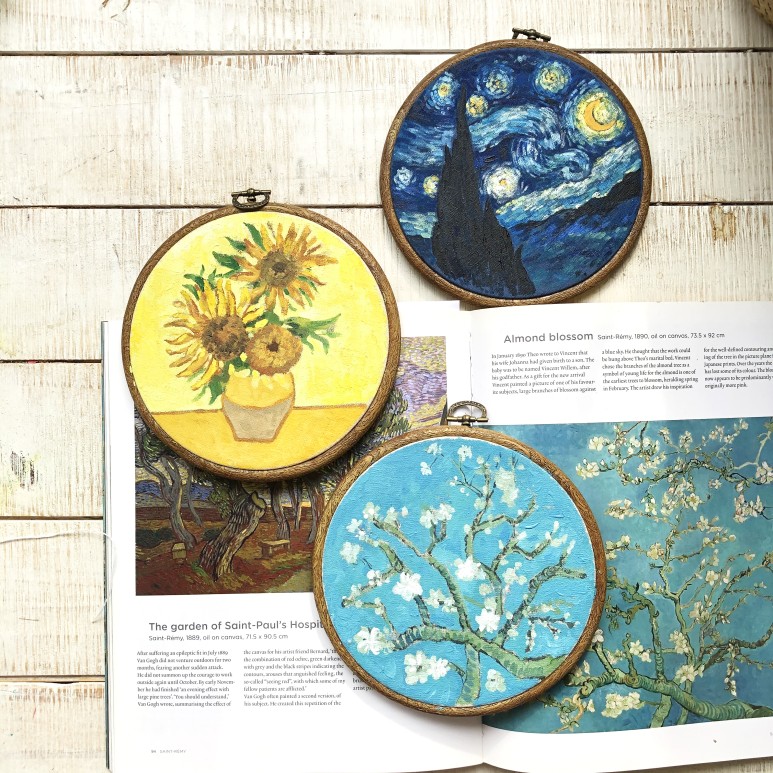 아몬드나무 별이 빛나는 밤 해바라기 인테리어 프레임 잠실 취미미술 아트 블라썸 고흐 아크릴 명화 원데이 클래스 4