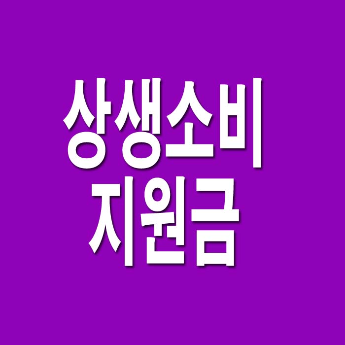  상생소비 지원금 (+신용카드 캐시백 환급)
