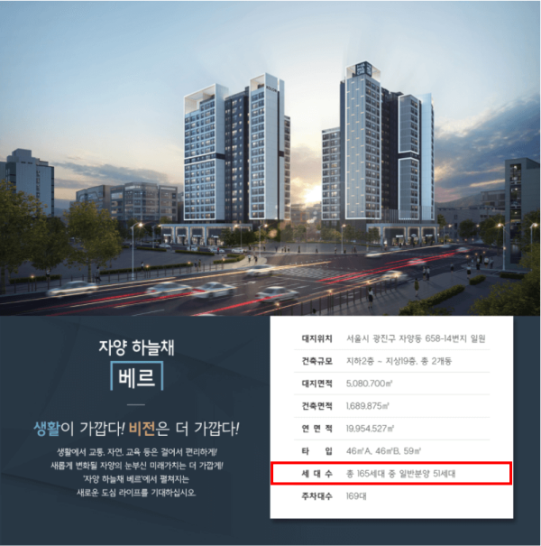  자양 하늘채 베르 정보 알아보자