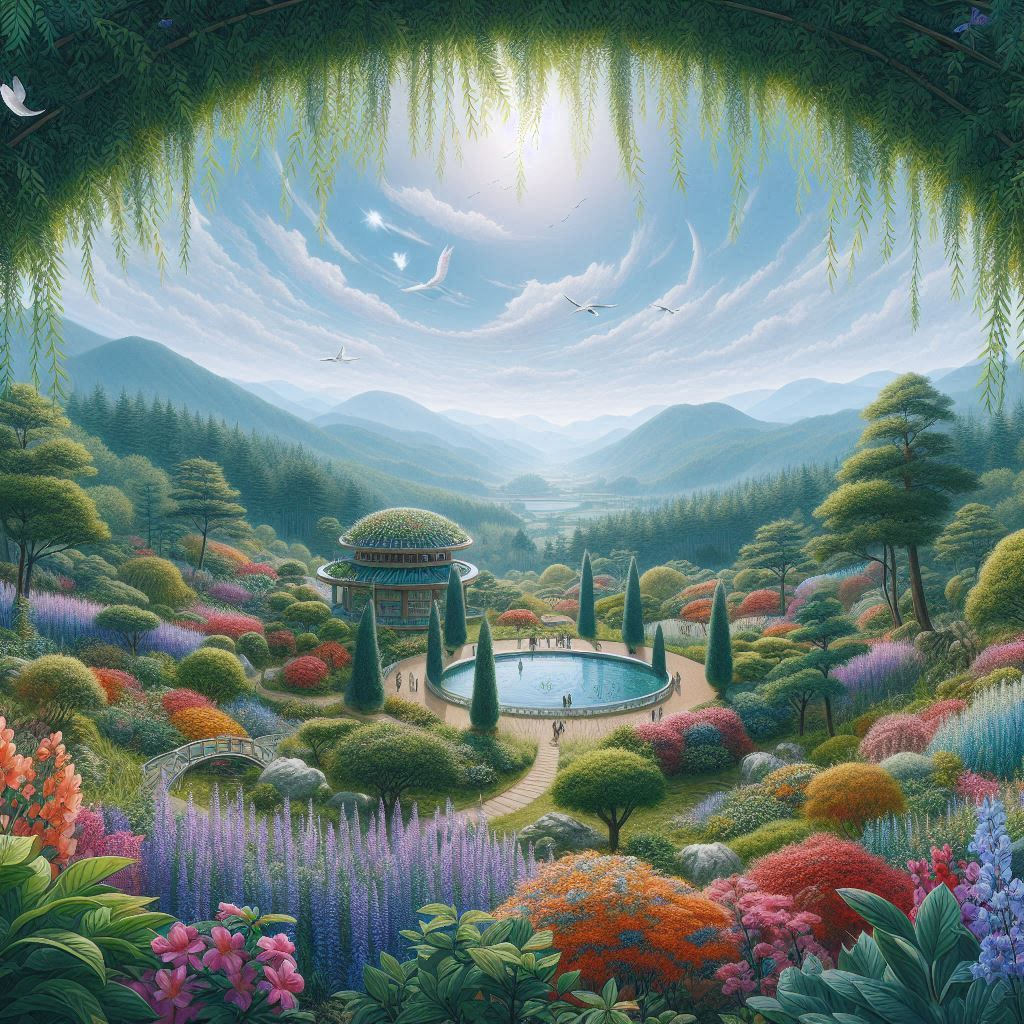 한택식물원 배경