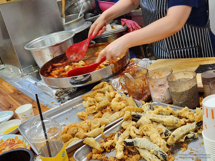 원주 자유시장 우정집 떡볶이 맛집
