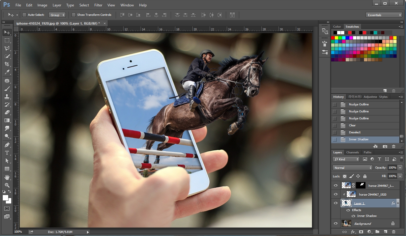 photoshop popup effect