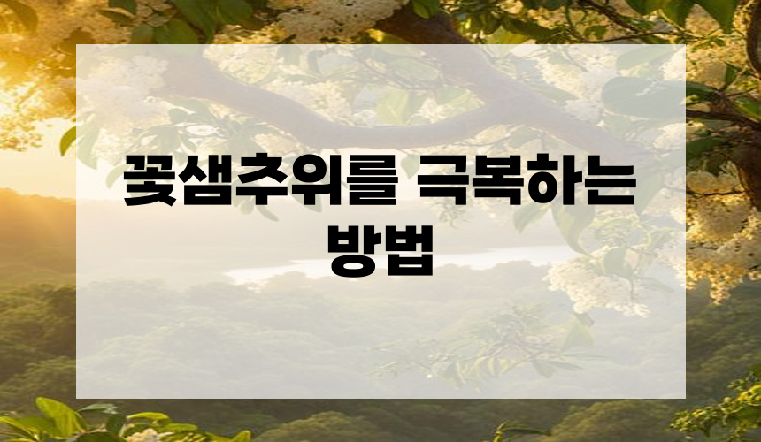 꽃샘추위를 극복하는 방법