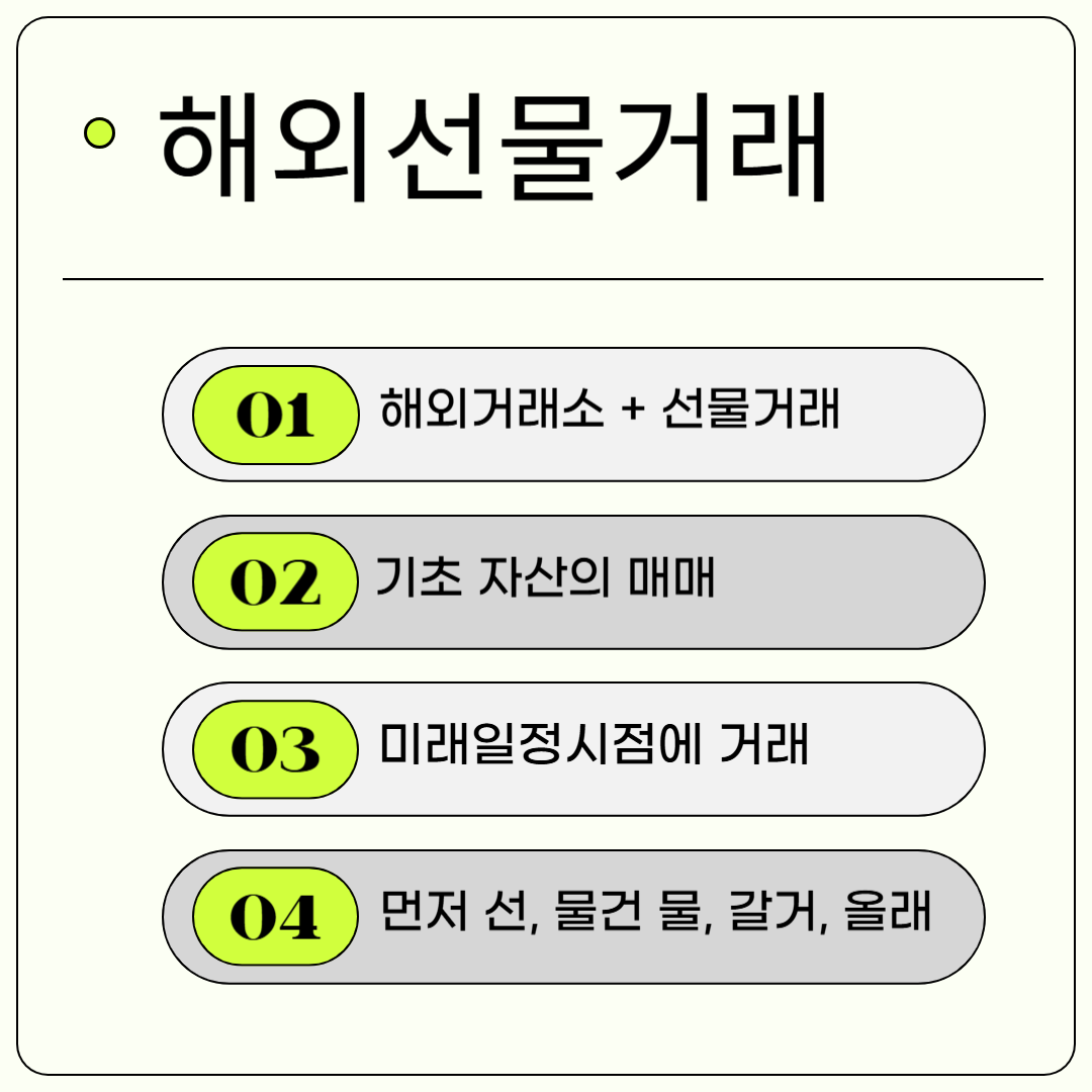 해외선물 거래방법