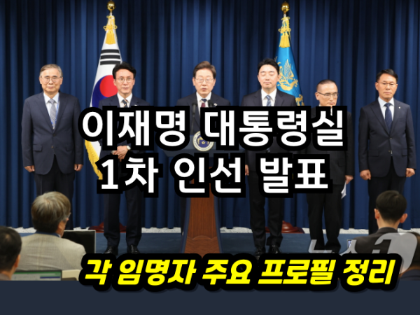이재명 대통령실 1차 인선 발표