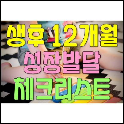  생후 12개월 아기 성장 발달 점검 체크리스트