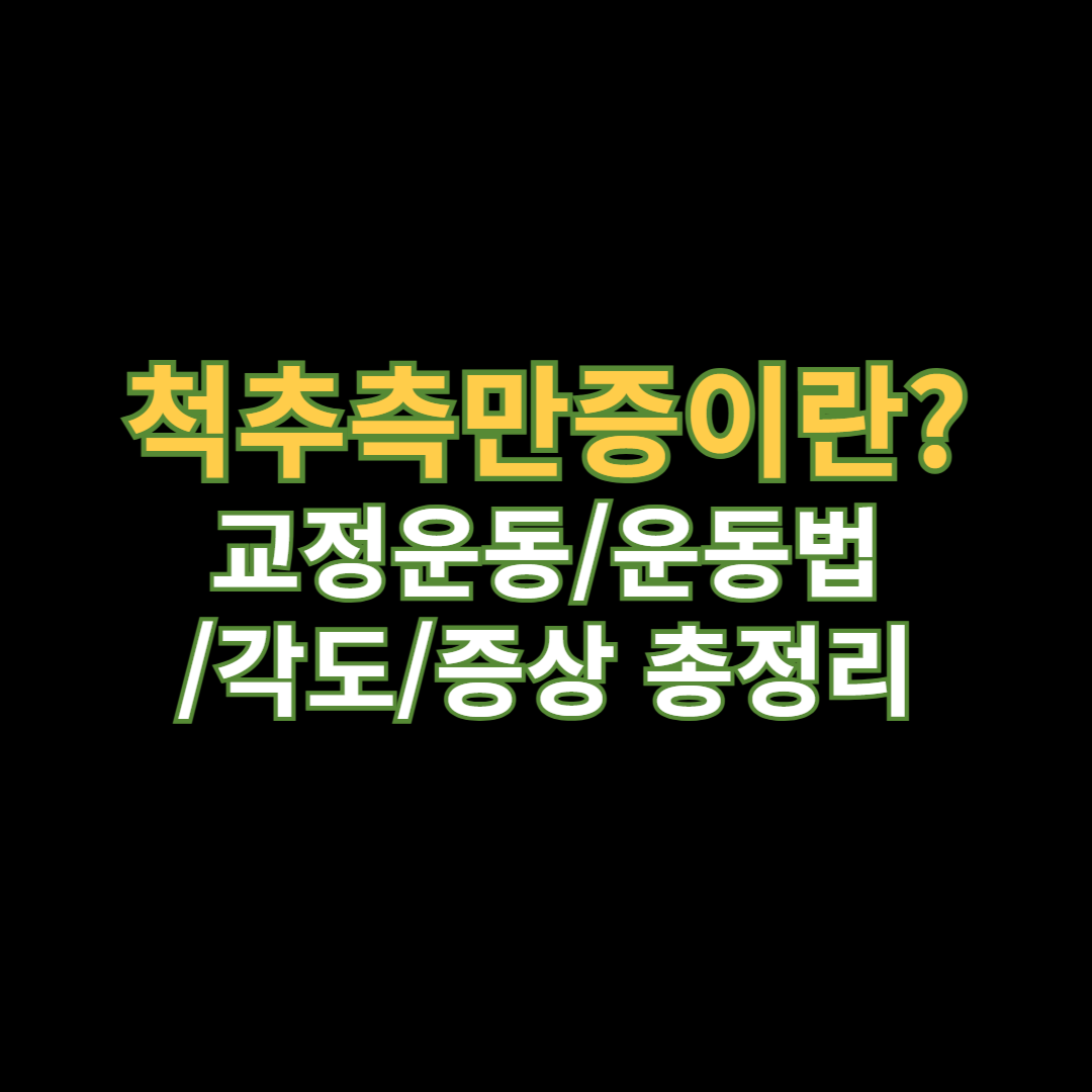 척추측만증이란? 교정운동 운동법 각도 증상 총정리
