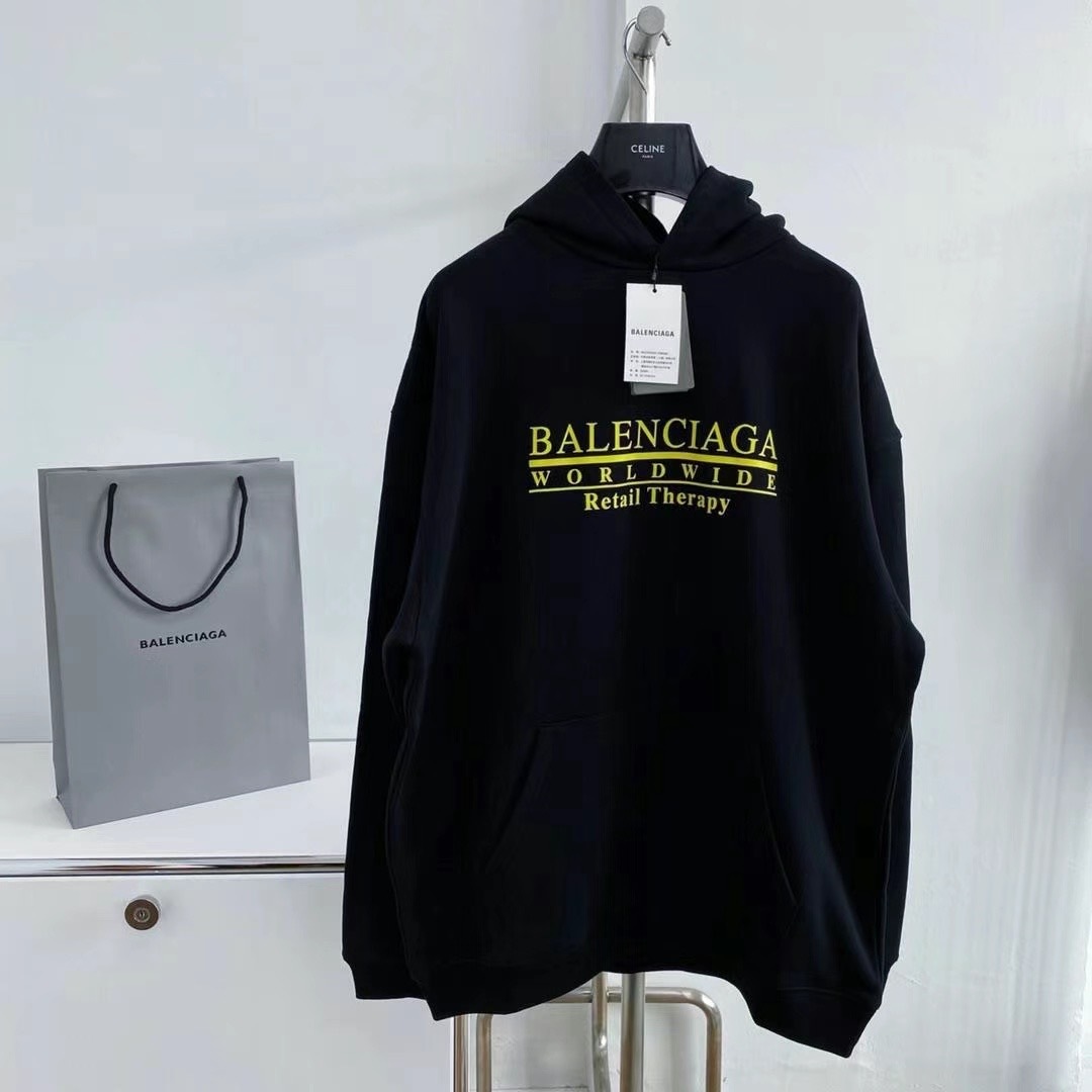  [BALENCIAGA] 발렌시아가 리테일 테라피 스웨트 셔츠 후드 티셔츠 675003 TLVA9 1361 (2 COLOR)