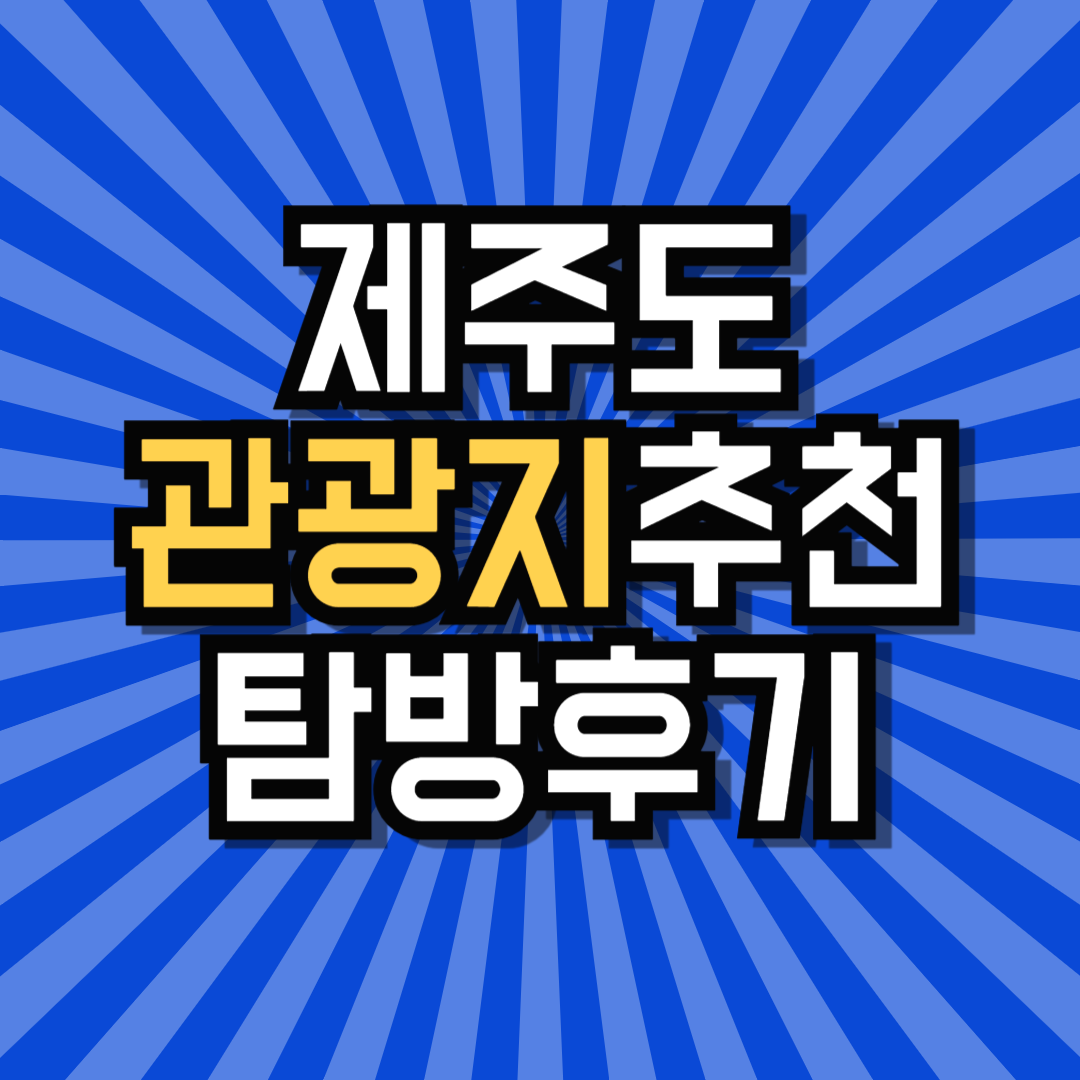 제주도관광지추천 식당 가게 음식점 선택 고민이라면?