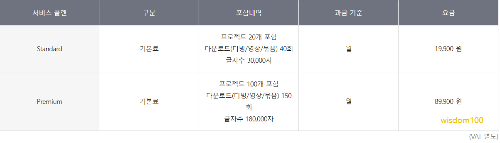 유료 서비스 소개