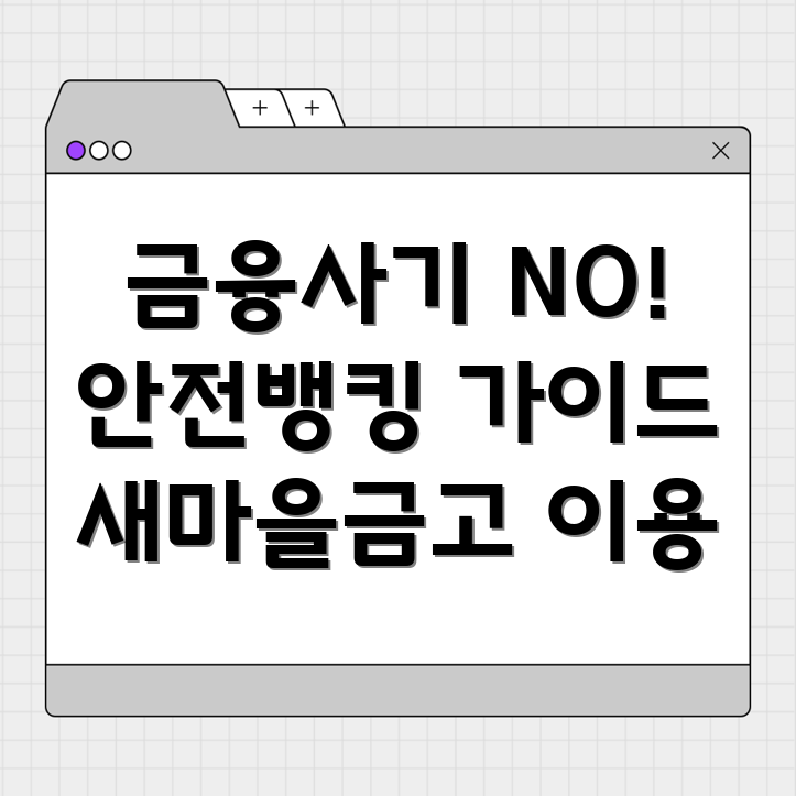 새마을금고 인터넷뱅킹 보안