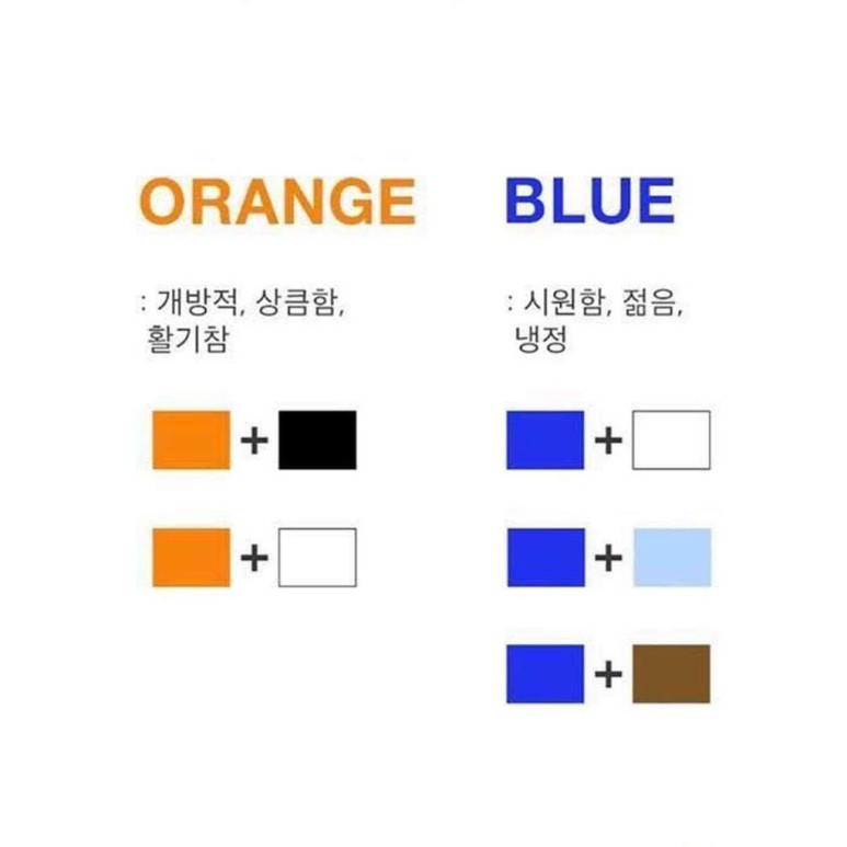 orange blue