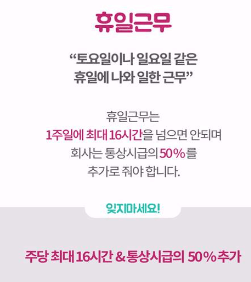  휴일근무수당 계산방법 지급기준은? 계산방법 알려드립니다.