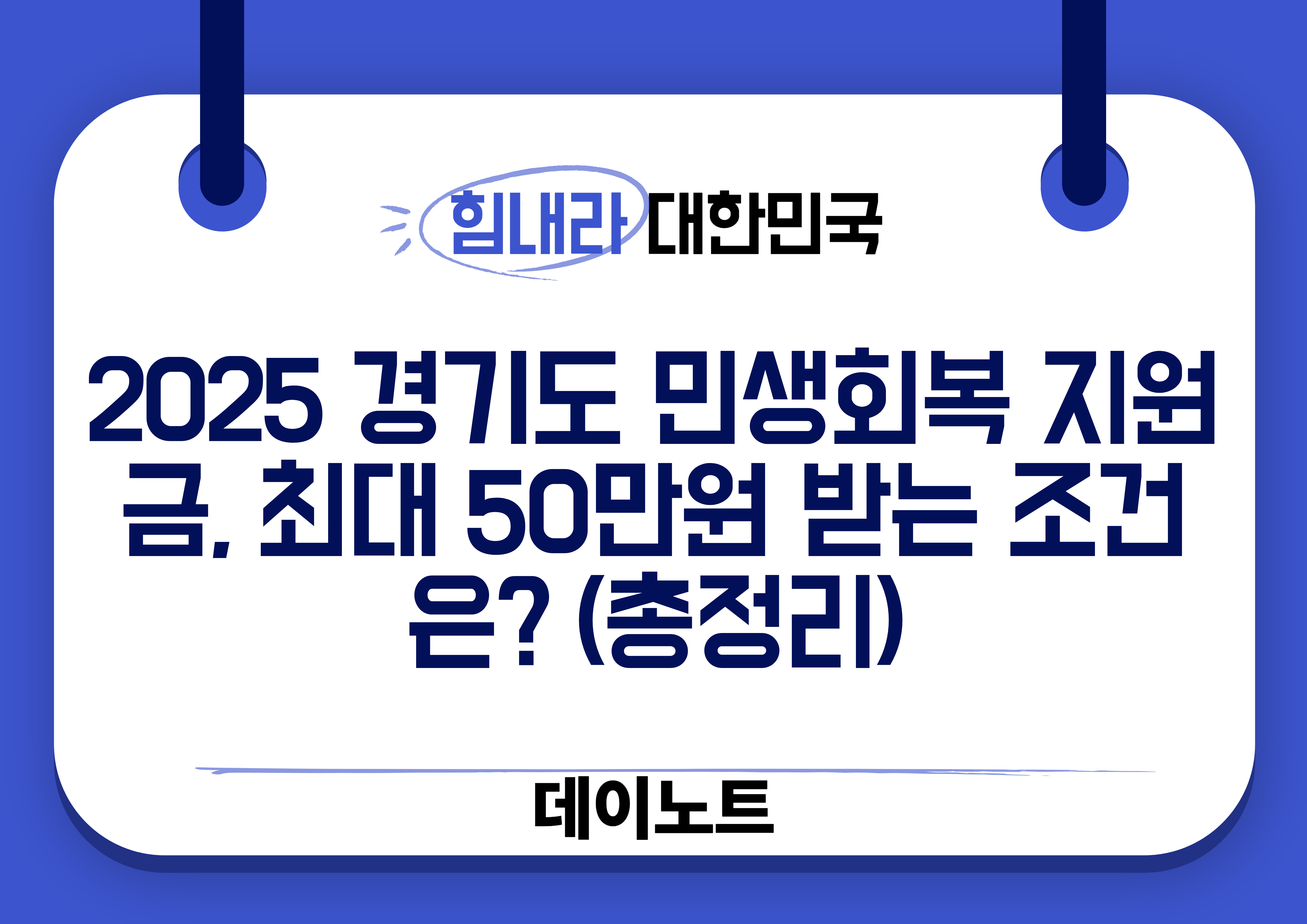 2025 경기도 민생회복 지원금