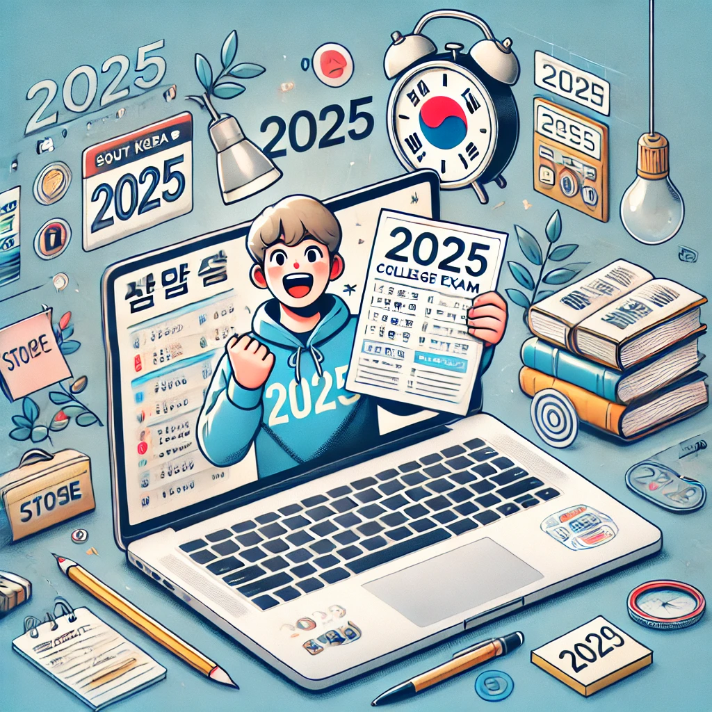 2025 수능 확정 등급컷 발표 - 날짜를 보고 있는 학생