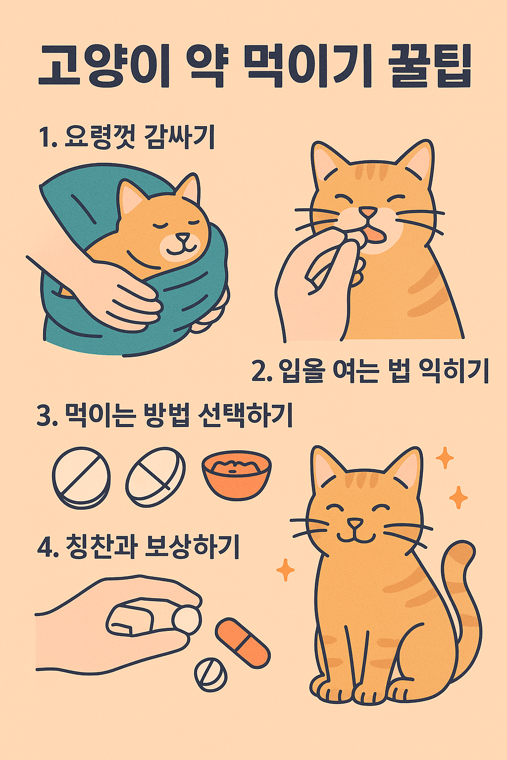 고양이 약 먹이기 꿀팁