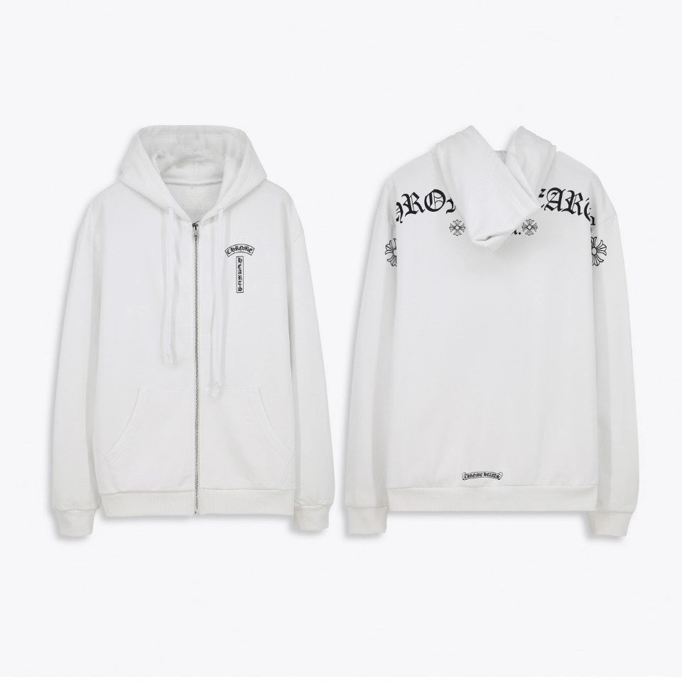  [CHROME HEARTS] 크롬하츠 크로스 로고 스웨트 셔츠 후드 집업 자켓