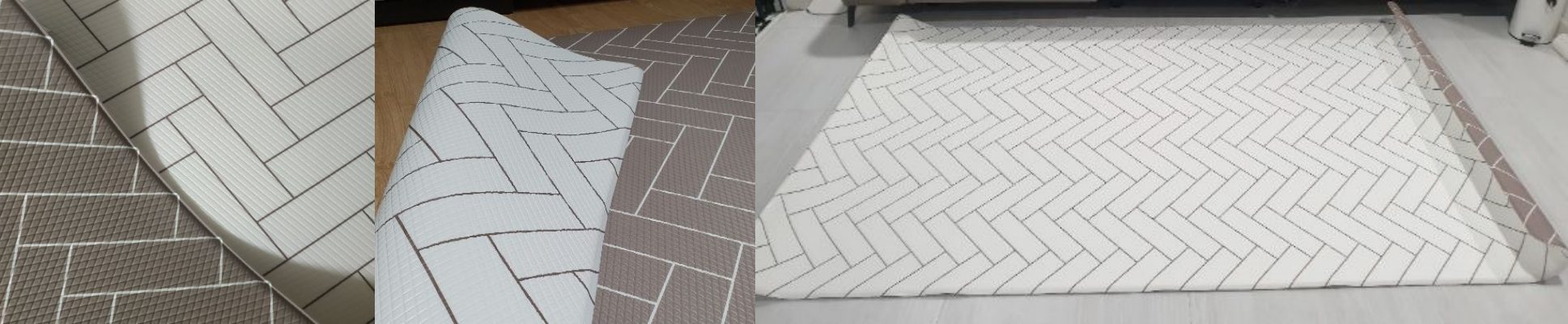  층간소음방지 원코멧 모던 헤링본 양면 쿠션 놀이방 매트 41%할인