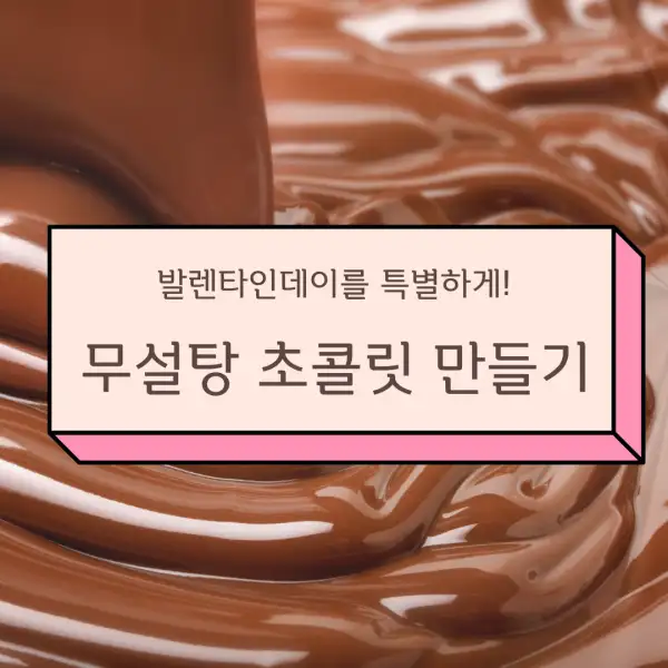 무설탕 초콜릿 만들기