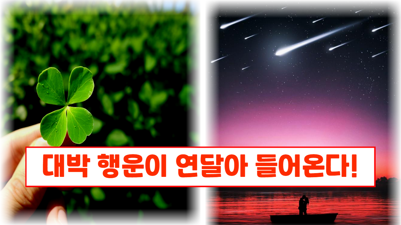 오늘부터 막혔던 일들이 술술 풀리고 대박 행운이 연달아 들어옵니다. 오늘부터 막혔던 일들이 술술 풀리고 대박 행운이 연달아 들어옵니다.