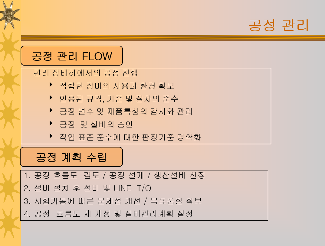  공정관리 교육용 교재