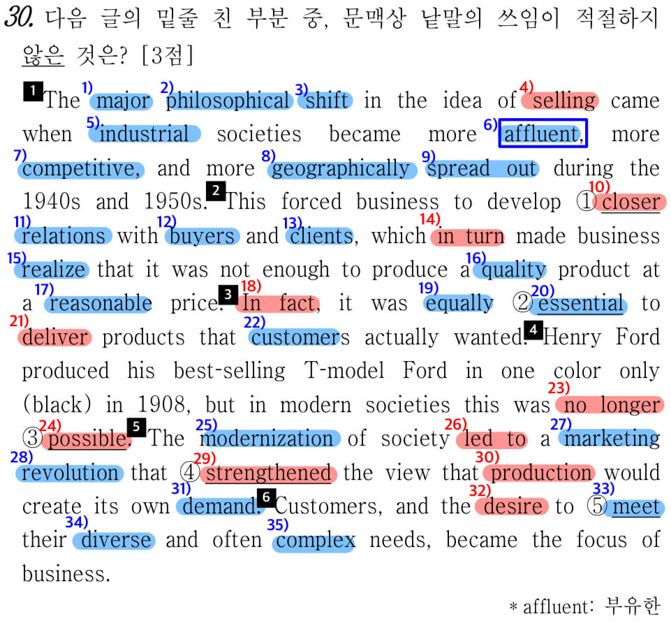 2023년 3월 고1 전국연합학력평가 30번 기출문제