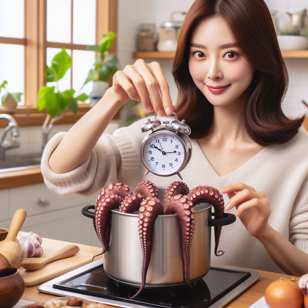 돌문어 삶는 시간 -문어 숙회 부드럽고 쫄깃한 식감을 위해