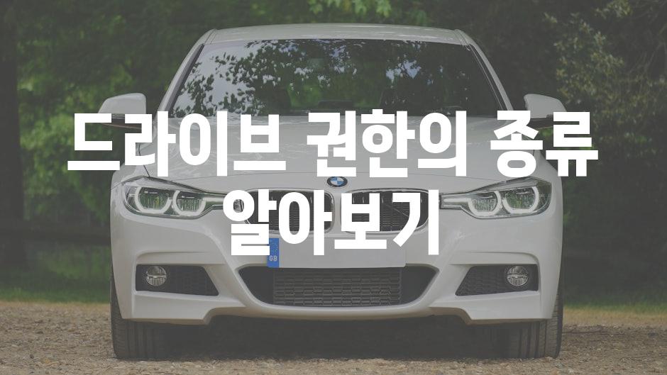 드라이브 권한의 종류 알아보기