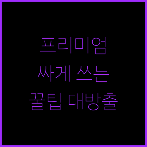 유튜브 프리미엄 싸게 쓰는 법, 꿀팁