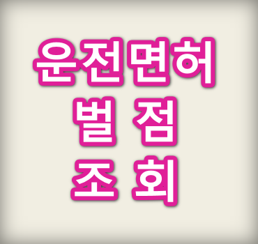 운전면허-벌점-조회