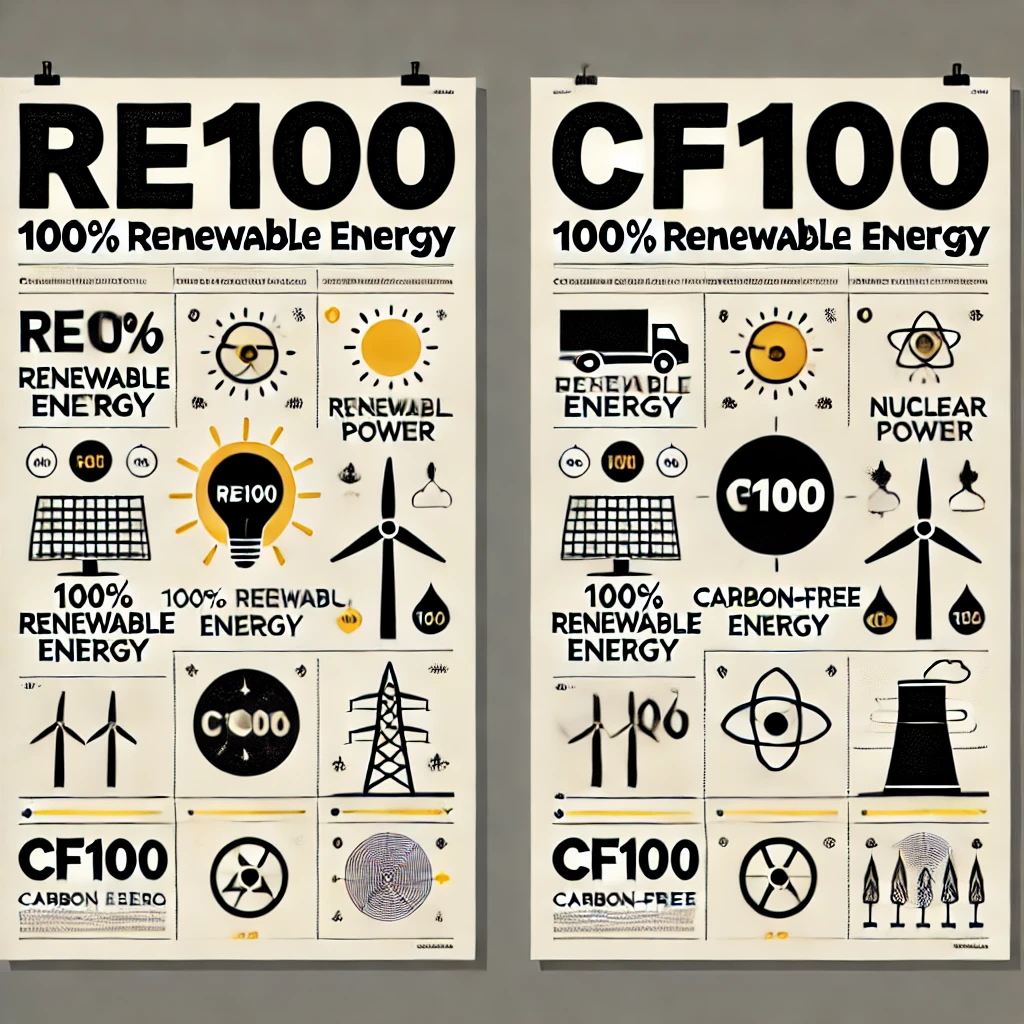 RE100과 CF100 비교